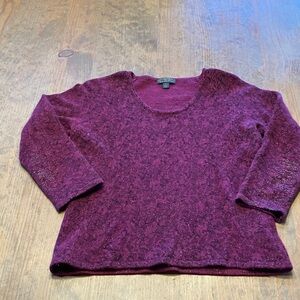 Classiques Entier Deep Purple Scoop Neck Sweater